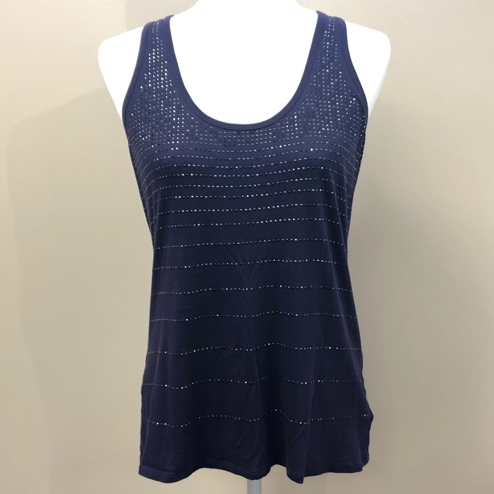 Express Plum colored Razorback tank